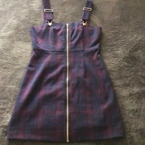 Red and blue plaid dress